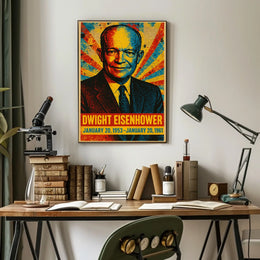 Dwight D. Eisenhower 34th President of the United States Street Art Mashup Poster
