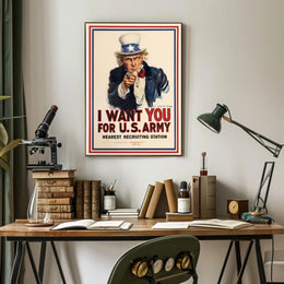 Uncle Sam Patriotic Military Recruitment Poster PosterGoat
