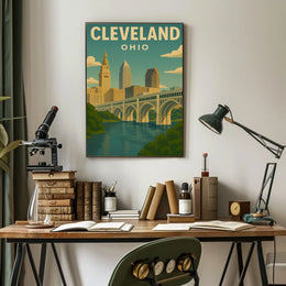 Cleveland, Ohio Cityscape Poster