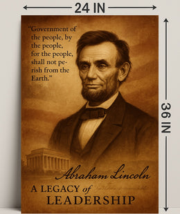 Portrait of Historical Figure with Iconic Landmark: Presidential Poster