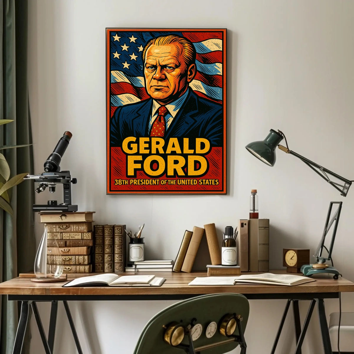 Gerald Ford 38th President Poster Museum Quality Wall Art
