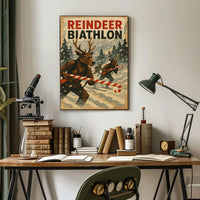 Reindeer Biathlon Poster