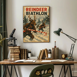 Reindeer Biathlon Poster
