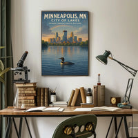 Minneapolis City of Lakes Poster