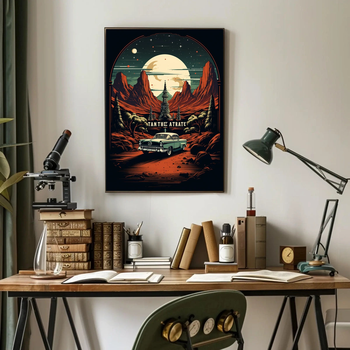 Retro Desert Adventure Poster