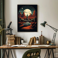 Retro Desert Adventure Poster