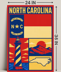 North Carolina Heritage Poster PosterGoat