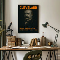 Grover Cleveland 22nd President of the United States Techno Schematic Poster