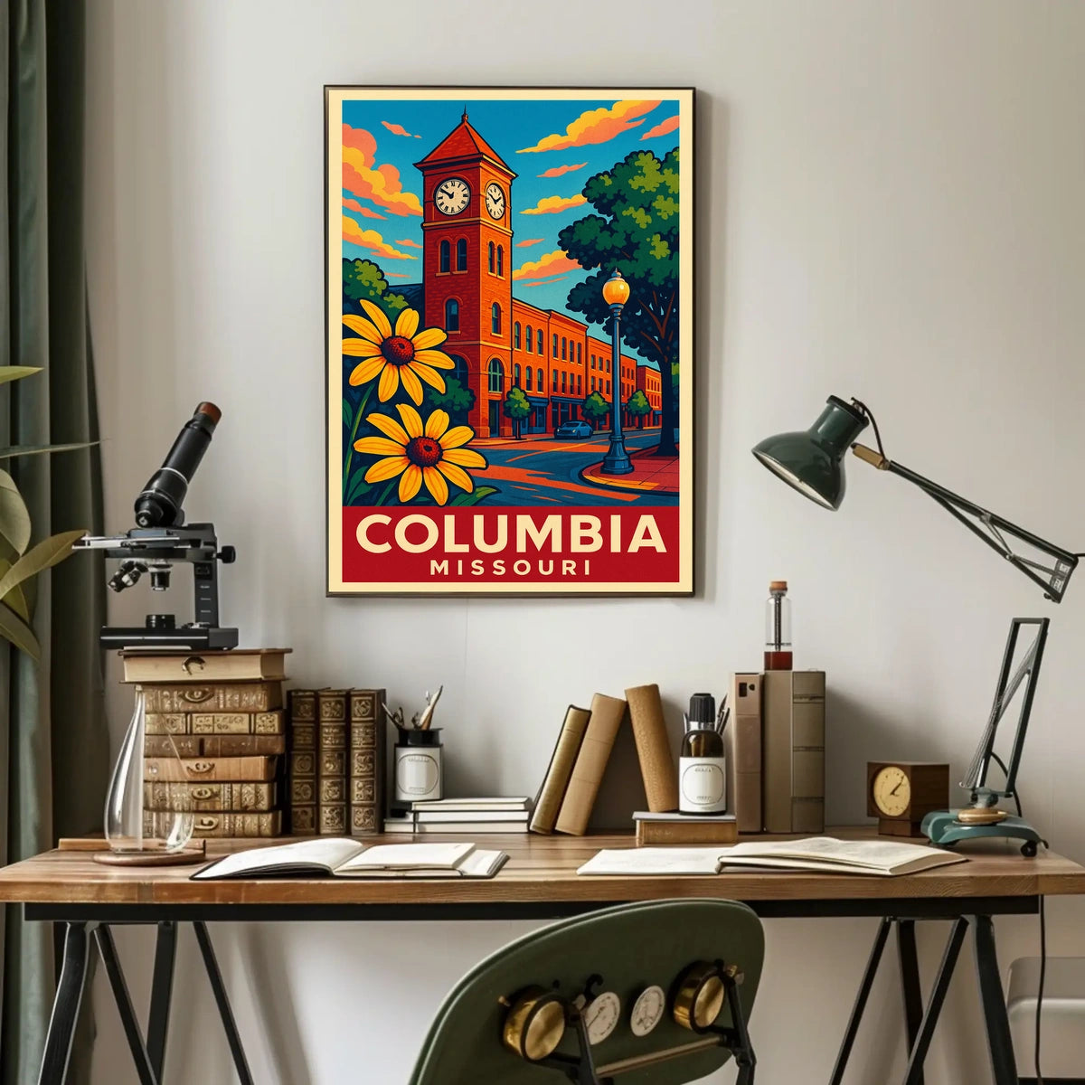Columbia, Missouri A Vibrant Cityscape Poster