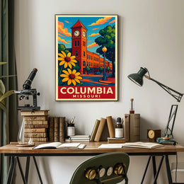 Columbia, Missouri A Vibrant Cityscape Poster
