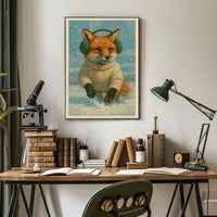 Cozy Winter Fox Poster