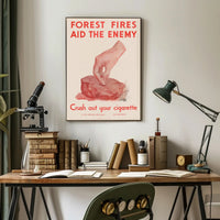 Forest Fires Aid the Enemy Poster PosterGoat