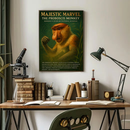 Majestic Marvel The Proboscis Monkey Poster