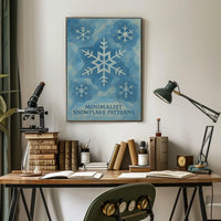 Minimalist Snowflake Patterns Poster