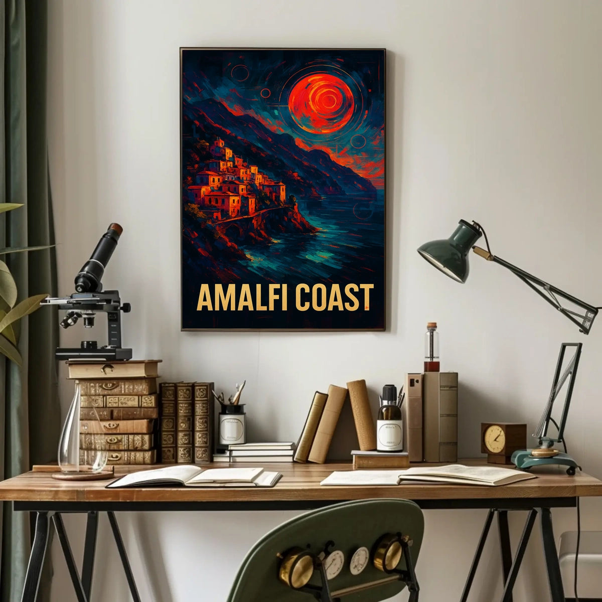 Amalfi Coast A Vibrant Landscape Poster Wall Art Decor