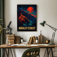 Amalfi Coast A Vibrant Landscape Poster Wall Art Decor