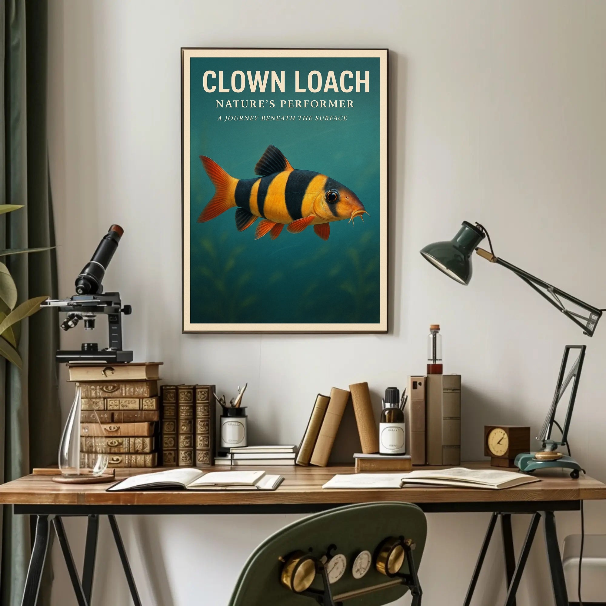 Clown Loach Nature's Performer Wall Art PosterGoat