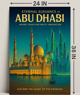 Abu Dhabi Elegance: Eternal Innovation Cityscape Travel Poster