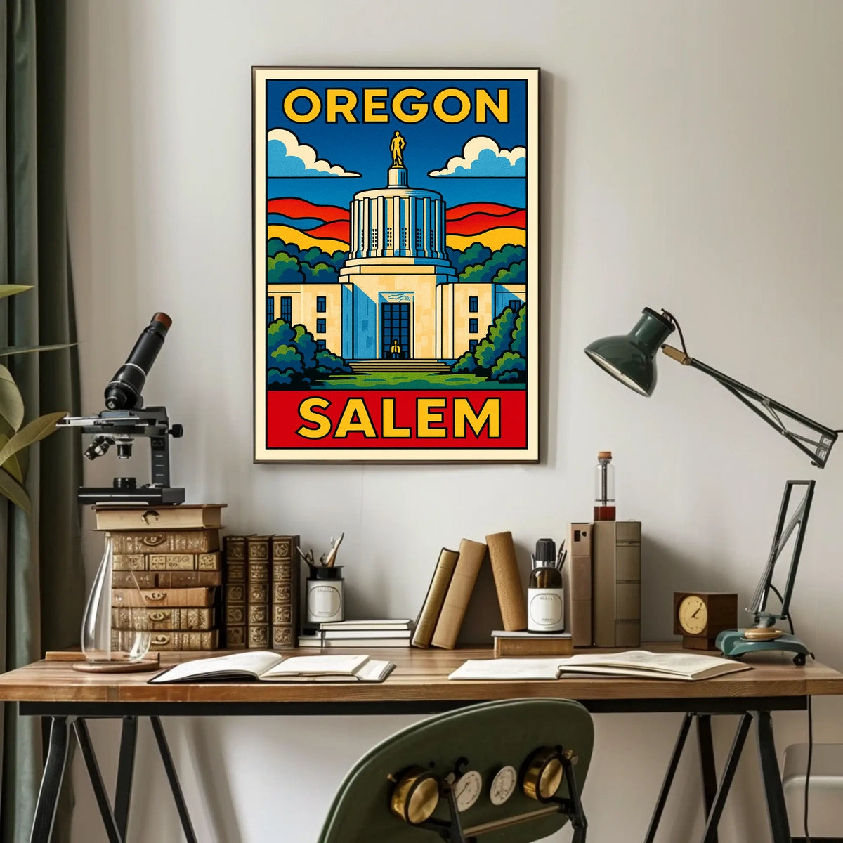 Salem Oregon State Capitol Poster
