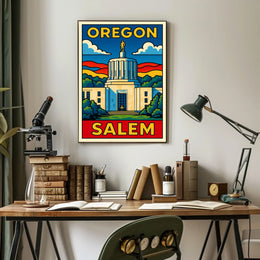 Salem Oregon State Capitol Poster