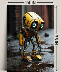 The Curious Yellow Robot Poster PosterGoat