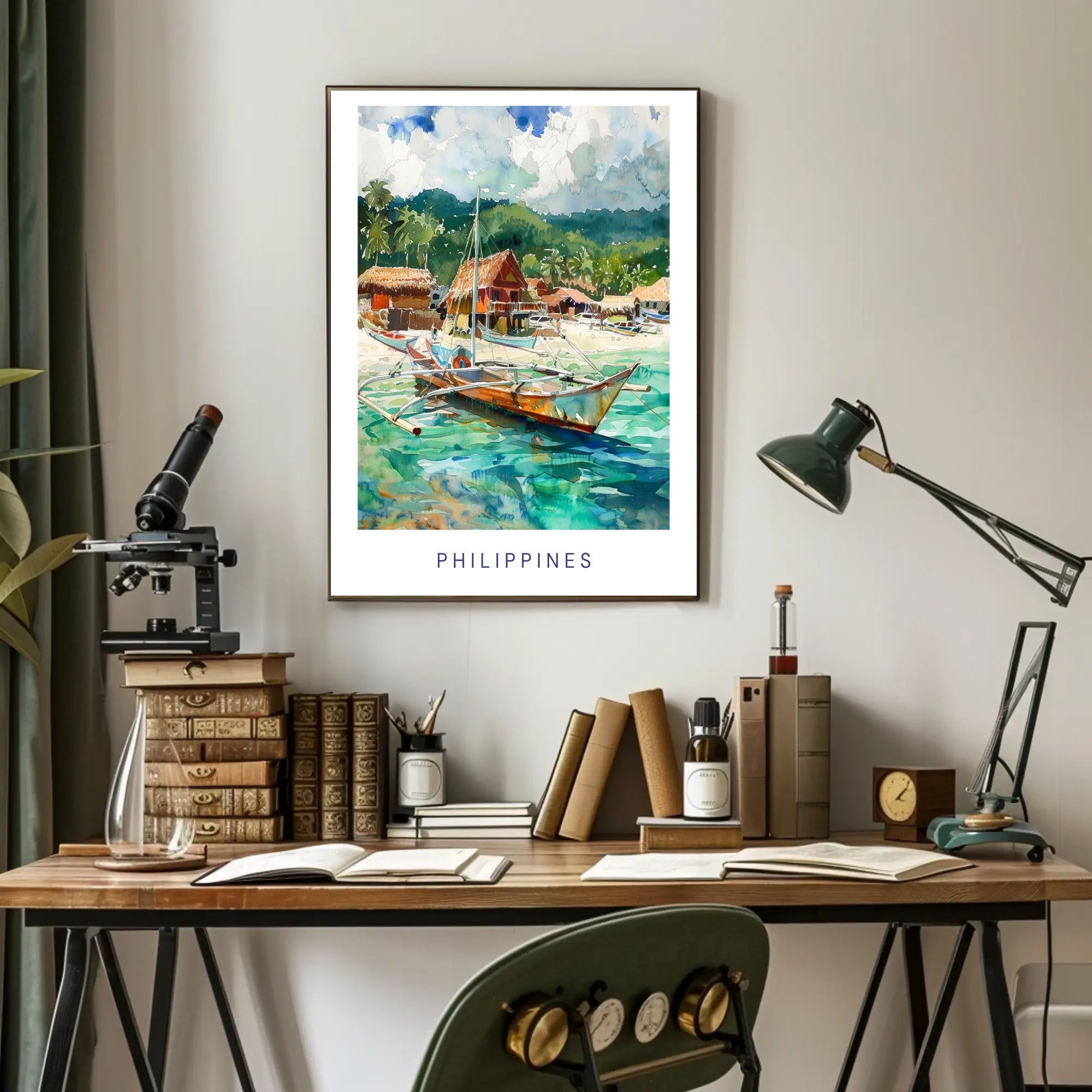 Philippines Tropical Paradise Travel Poster PosterGoat