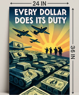 Every Dollar Does Its Duty Poster PosterGoat