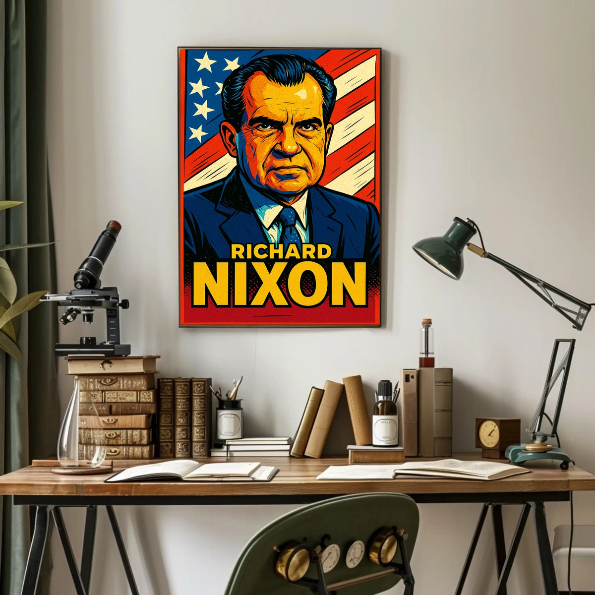 Richard Nixon Poster Historic Portrait Wall Art Decor