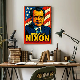 Richard Nixon Poster Historic Portrait Wall Art Decor