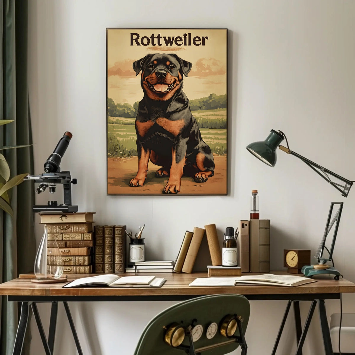Rottweiler Portrait Poster
