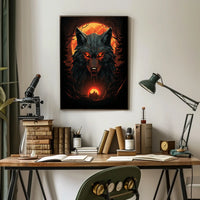 The Enigmatic Wolf At Dusk Poster