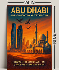 Abu Dhabi Skyline Harmony: Urban or Cityscape Poster