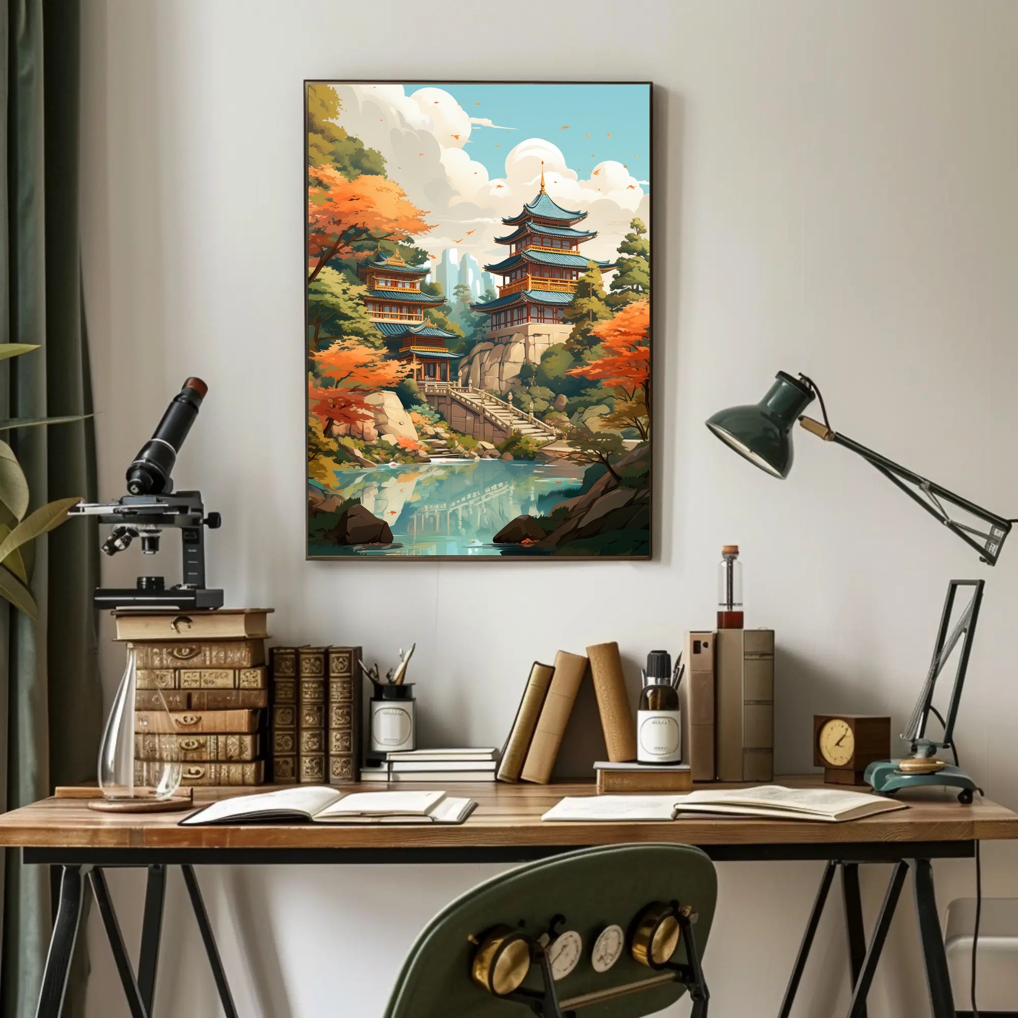 Tranquil Pagoda Retreat Poster