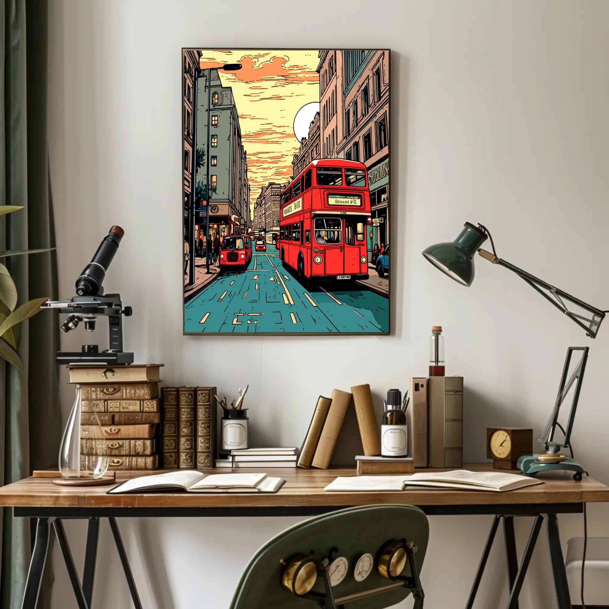Urban Sunset Journey Poster