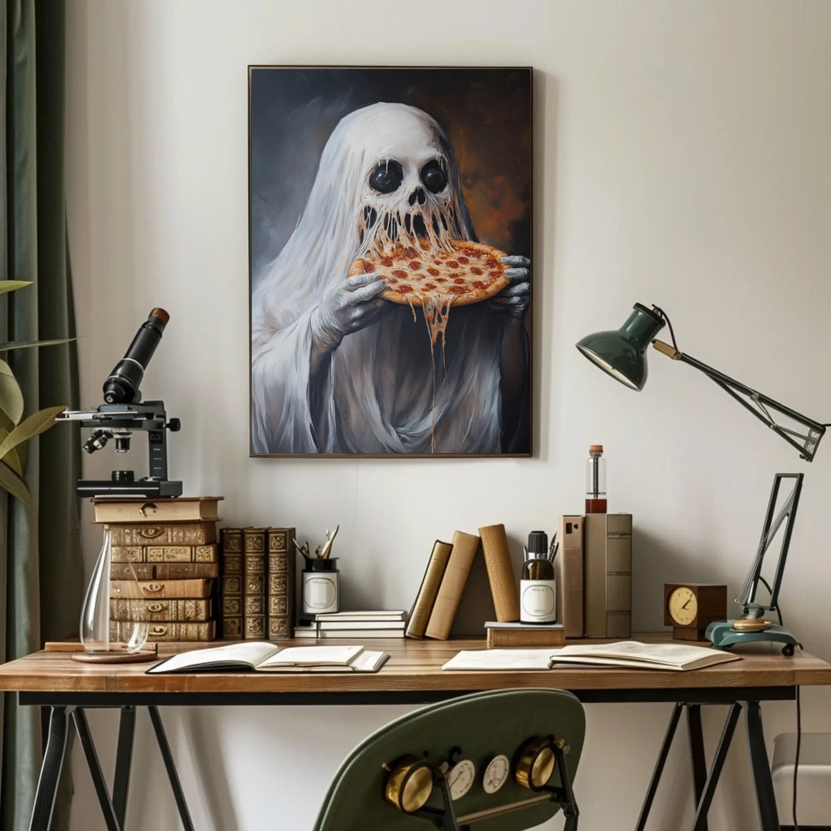 Ghostly Figure Surrealism Horror Humor Poster
