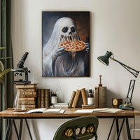 Ghostly Figure Surrealism Horror Humor Poster