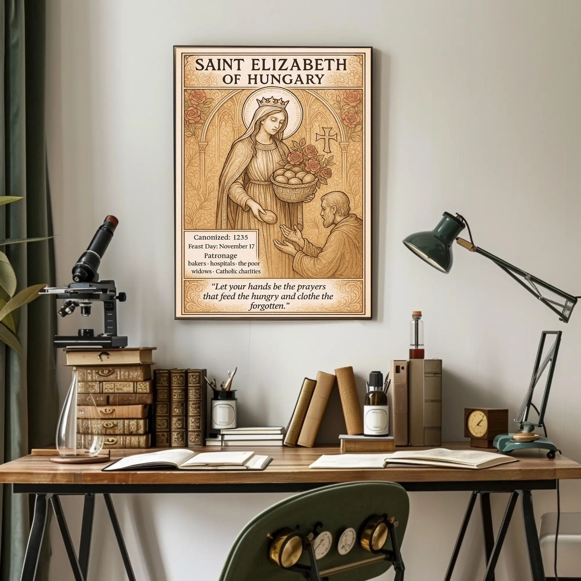 Saint Elizabeth of Hungary Poster PosterGoat