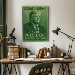 Donald Trump 47th President Scenic Landmark Portrait Patriotic Heritage Wall Art Modern Poster