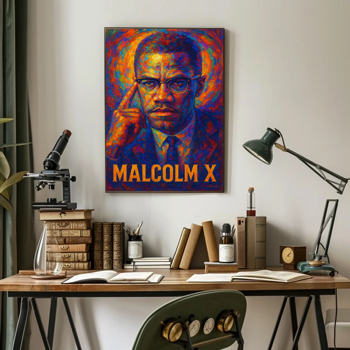 Malcolm X Iconic Leader Poster