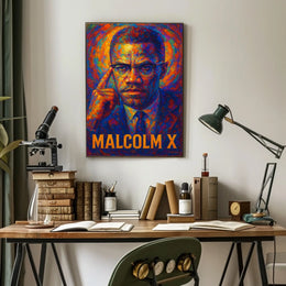 Malcolm X Iconic Leader Poster