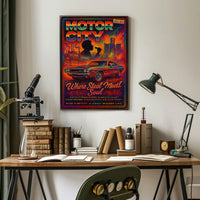 Motor City – Where Steel Meets Soul Poster PosterGoat