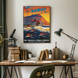 Fly To Hawaii By Clipper Poster