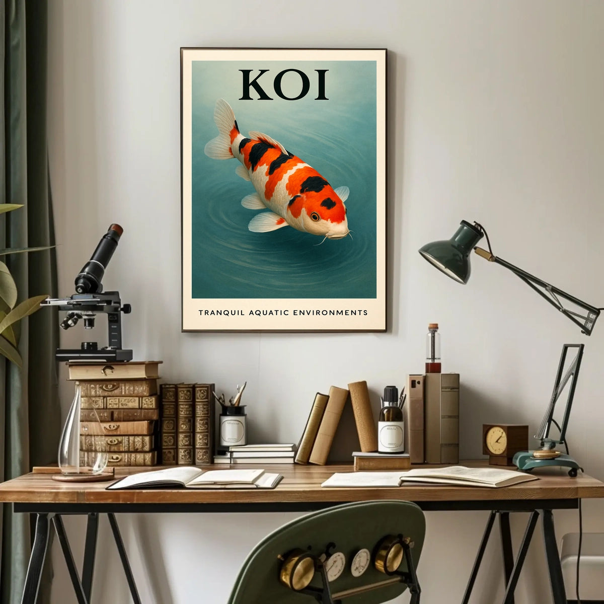 Koi Tranquil Aquatic Environments Poster