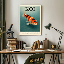 Koi Tranquil Aquatic Environments Poster