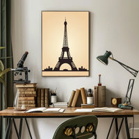 Eiffel Tower Silhouette Minimalist Travel Poster