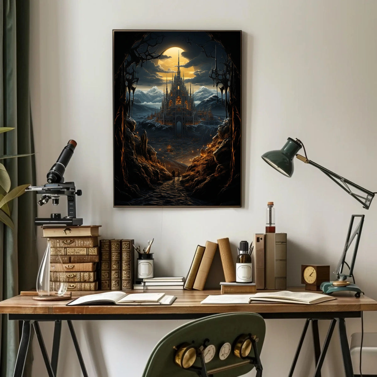 Enchanted Gothic Castle Fantasy Adventure Art Poster