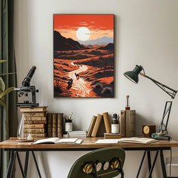 Vivid Desert Sunrise Travel Poster