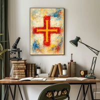 Vibrant Cross Poster