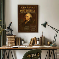 John Adams Historical Vintage Presidential Poster