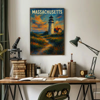 Massachusetts Lighthouse Poster